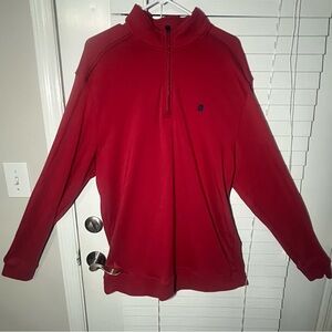 Izod Red Advantage Performance Pullover Quarter-zip